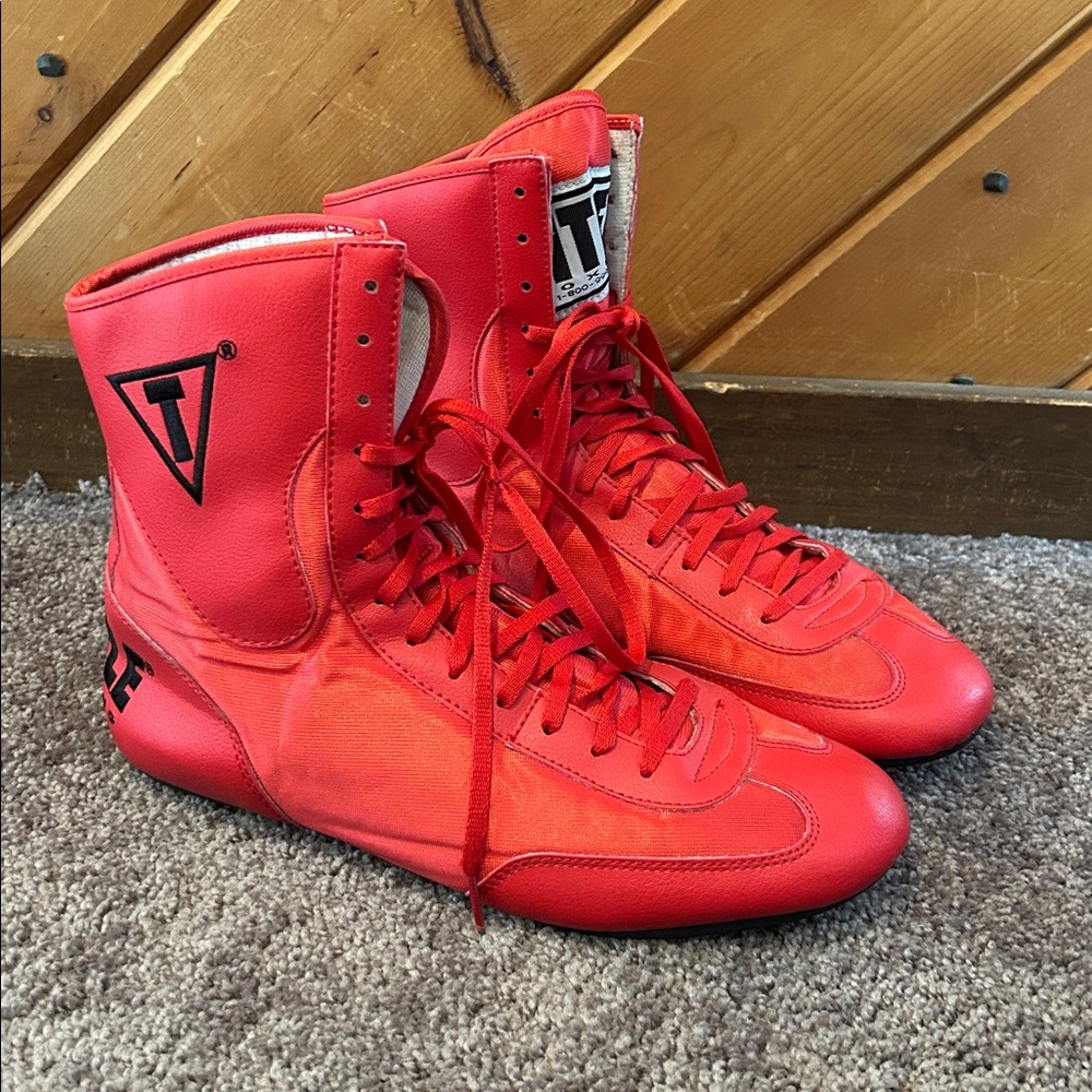 Title Boxing MMA Speed-Flex Encore Mid-Length red boxing shoes
